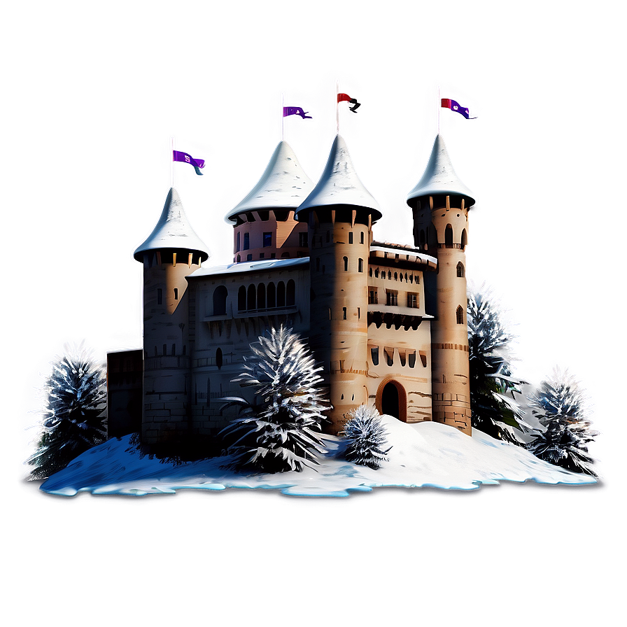 Castle In Winter Png 05032024 PNG Image