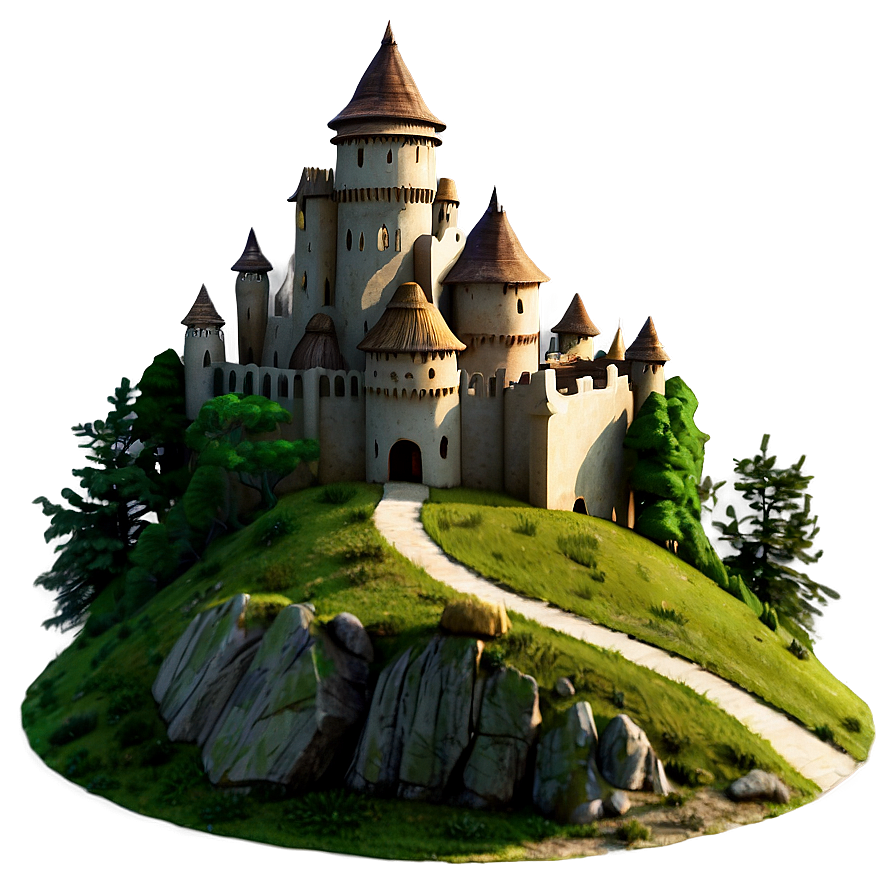 Castle On Hill Png Yqq PNG Image