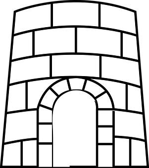 Castle Tower Silhouette PNG Image