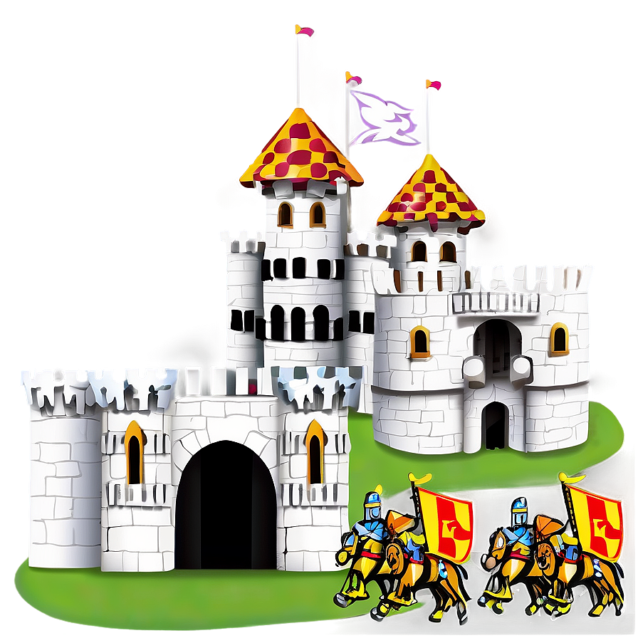 Castle With Knights Png 05032024 PNG Image