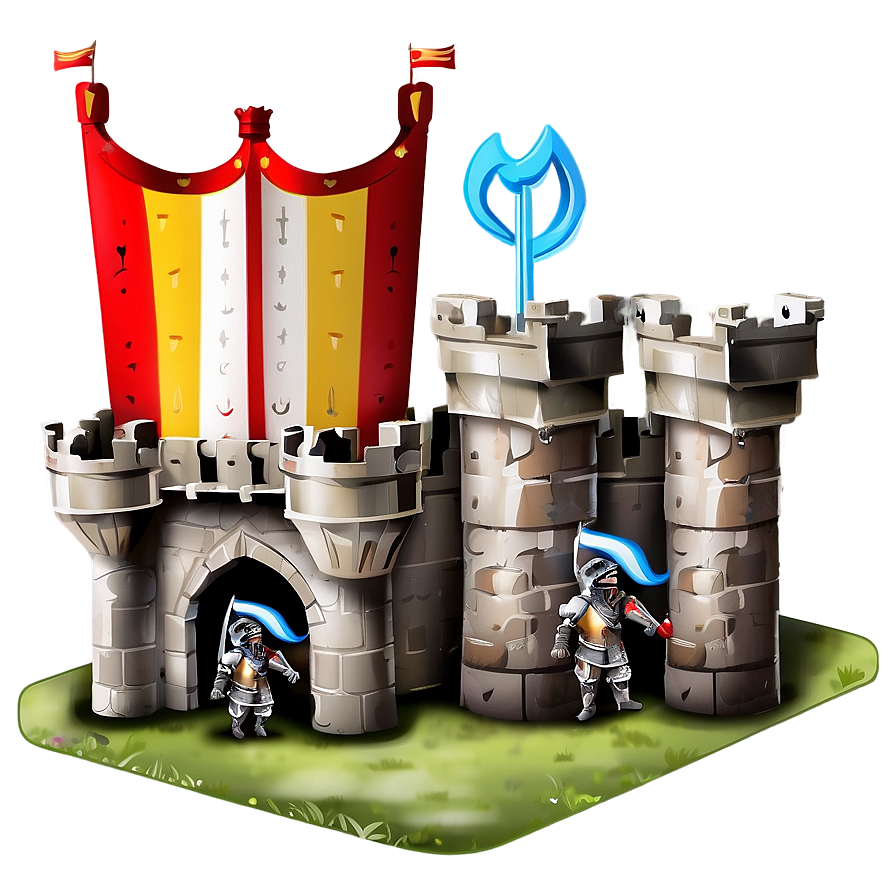 Castle With Knights Png 05032024 PNG Image