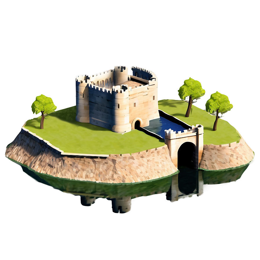 Castle With Moat Png 37 PNG Image