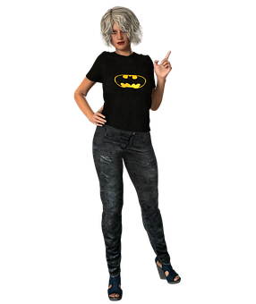 Casual Batman Fan3 D Character PNG Image