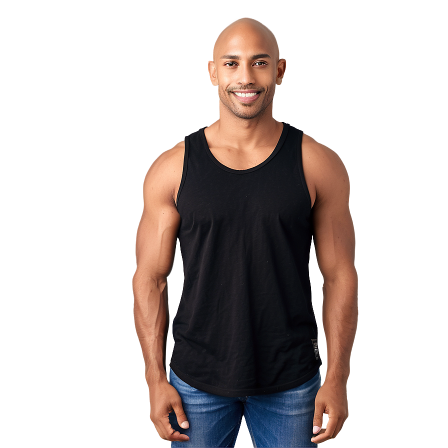 Casual Black Tank Top Png Fhe67 PNG Image