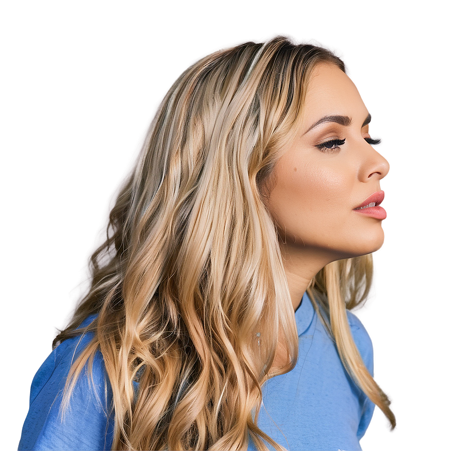 Casual Blonde Hair Look Png Vpk PNG Image