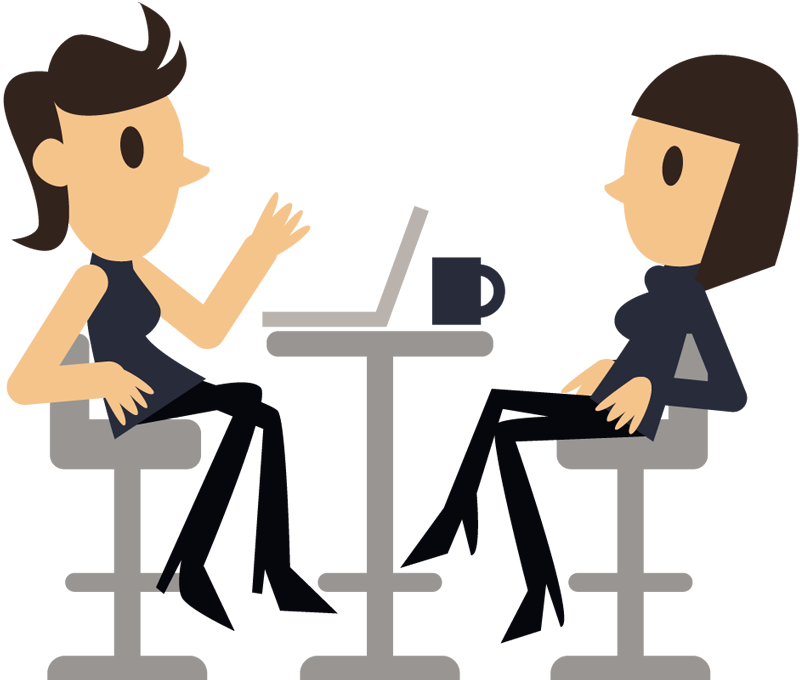 Casual Business Meeting Cartoon PNG Image