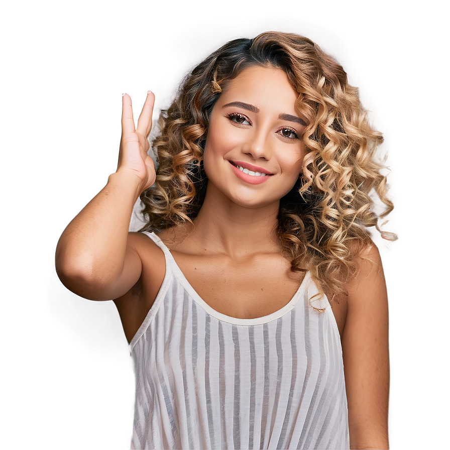 Casual Curly Hair Day Png Dlm PNG Image