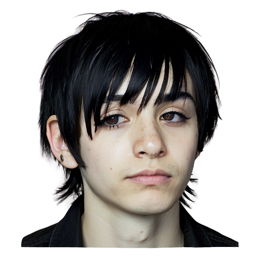 Casual Emo Hair Look Png 05252024 PNG Image