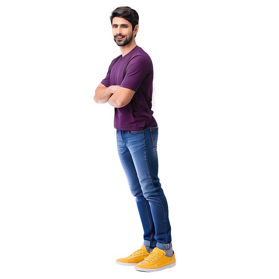 Casual Man Standing Illustration Png Lpp18 PNG Image