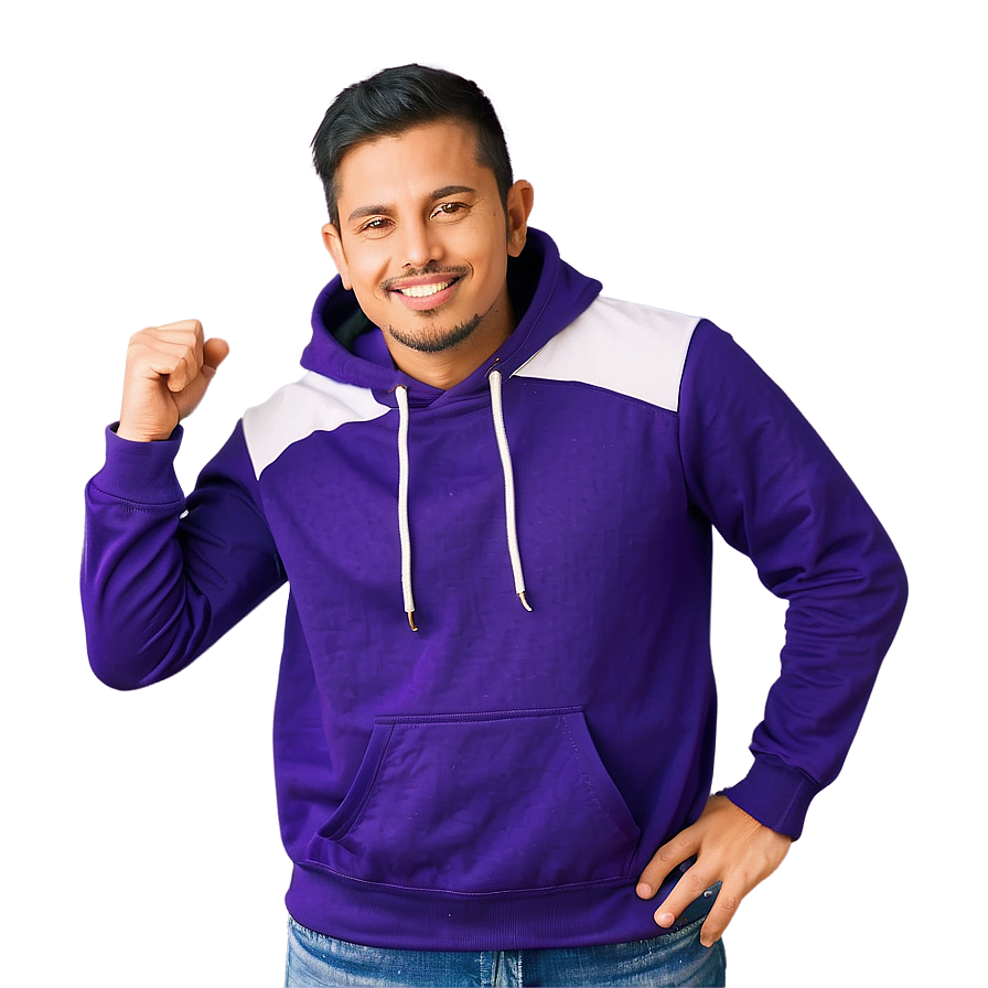 Casual Purple Hoodie Design Png Gja PNG Image