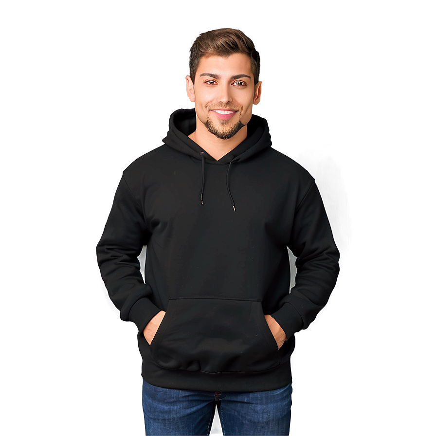 Casual Wear Black Hoodie Png 43 PNG Image