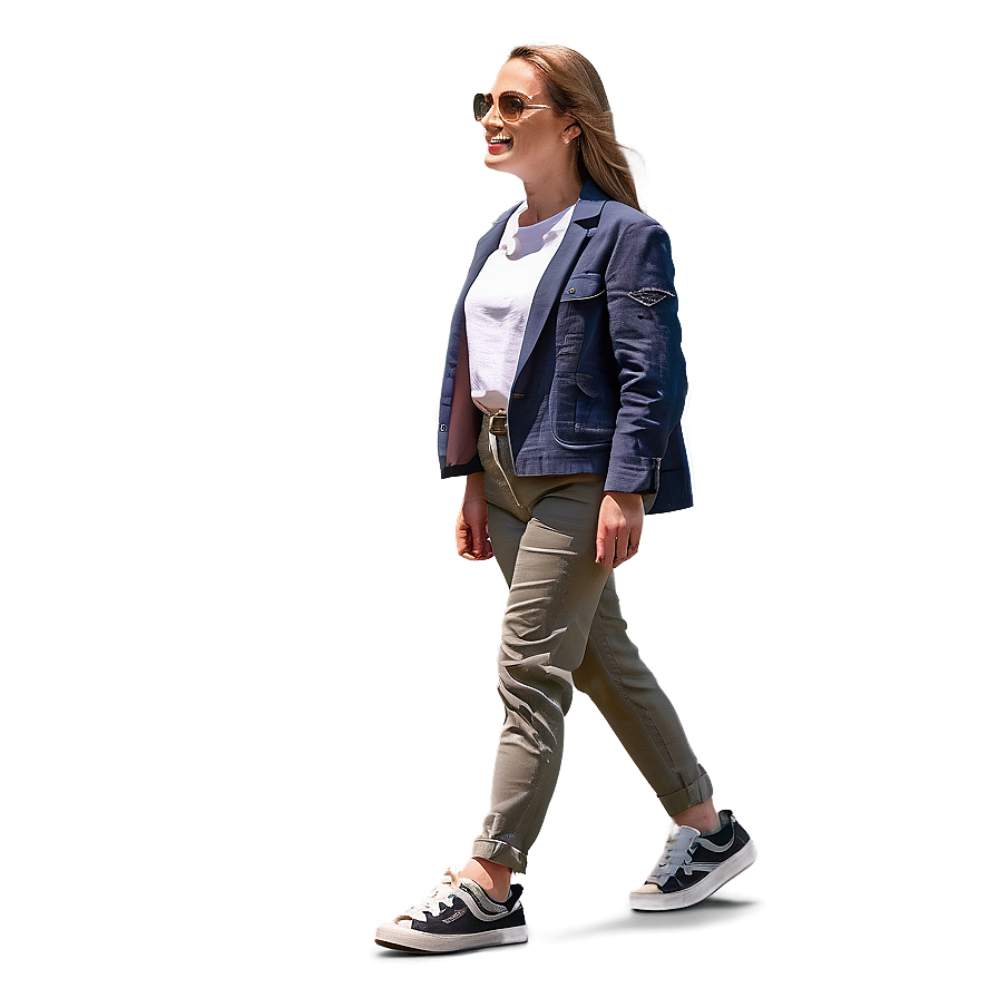 Casual Woman Walking Png Wij72 PNG Image