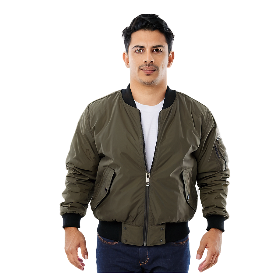 Casual Zip-up Bomber Png 06282024 PNG Image