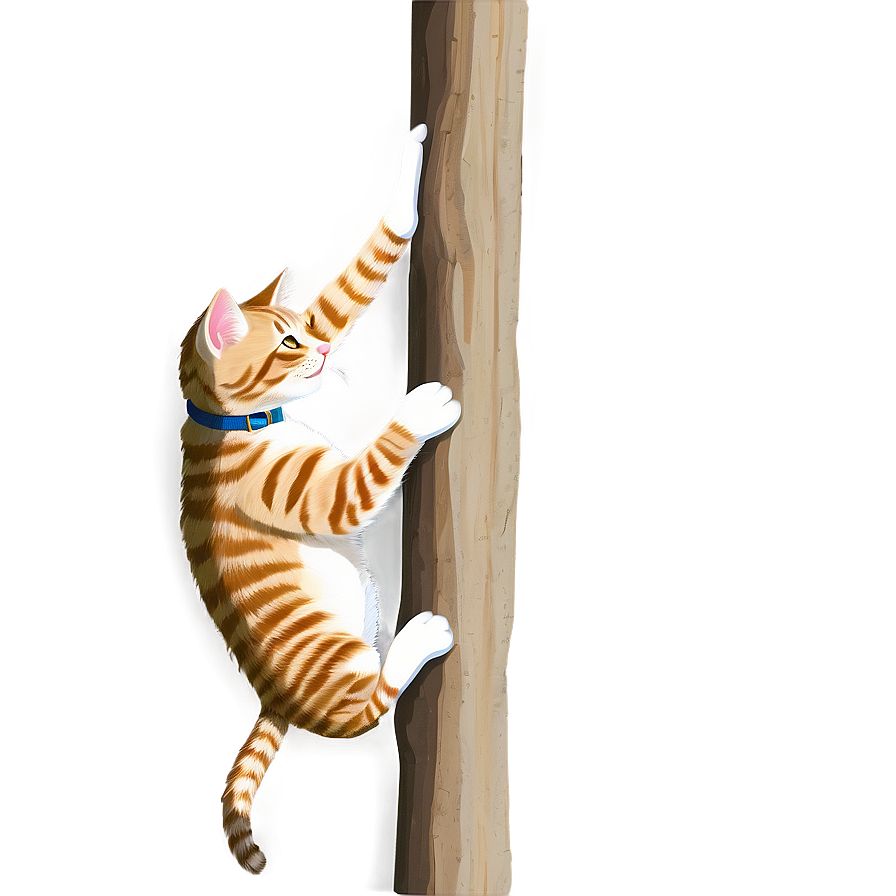 Cat Climbing Adventure Png A PNG Image