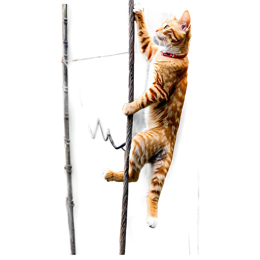 Cat Climbing Adventure Png C PNG Image