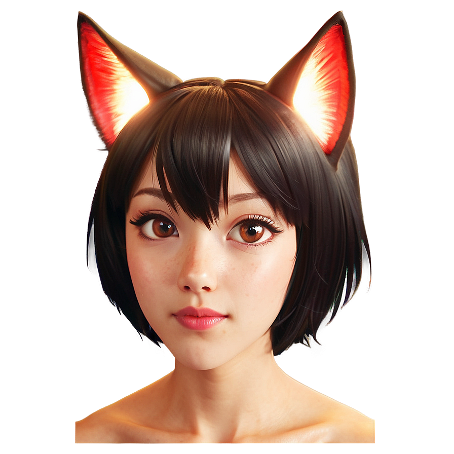 Cat Ear Anime Character Png Moq PNG Image