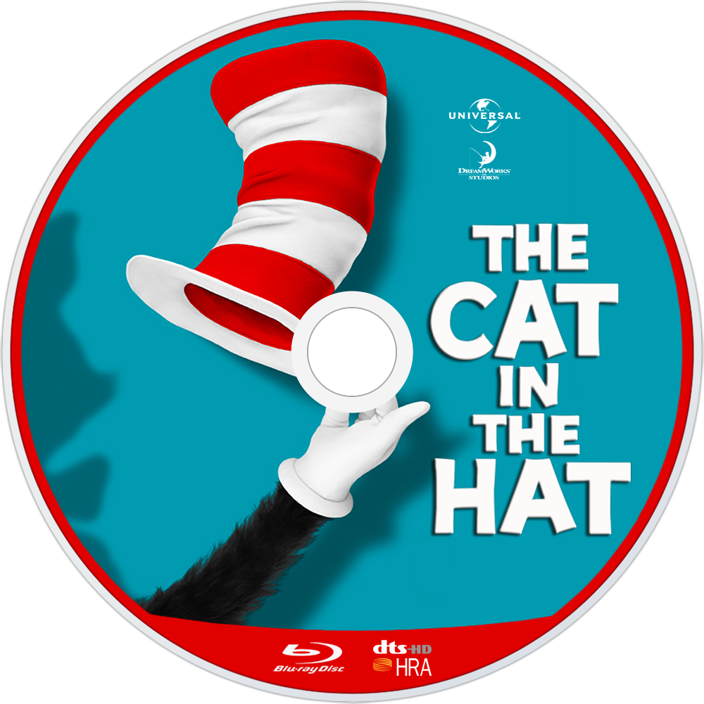 Cat In The Hat Blu Ray Cover Art PNG Image