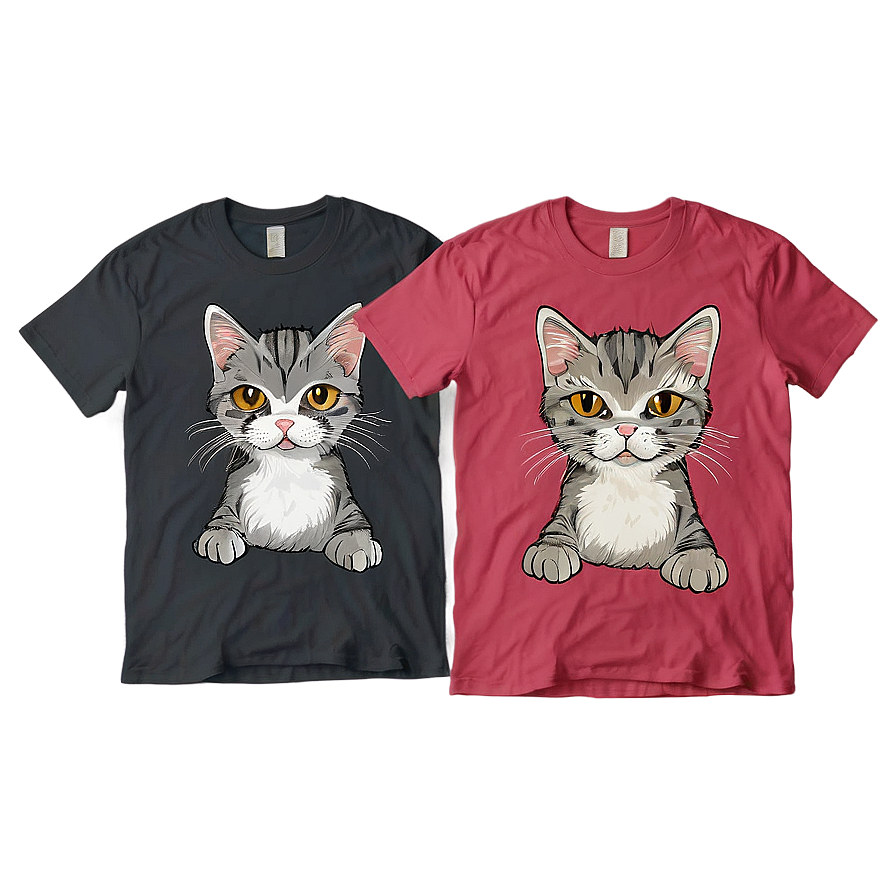 Cat Themed T-shirt Art Png 06282024 PNG Image