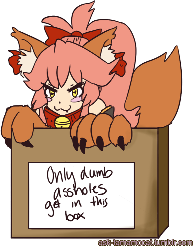 Catgirl In Box Meme PNG Image