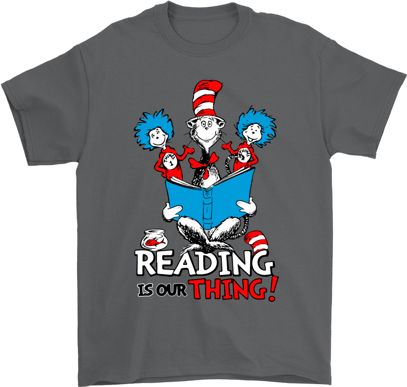 Catinthe Hat Reading T Shirt Design PNG Image