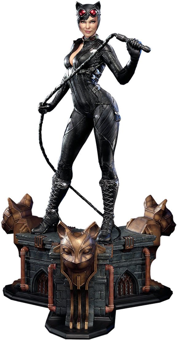 Catwoman Statue Pose PNG Image