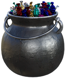 Cauldron Fullof Gems PNG Image