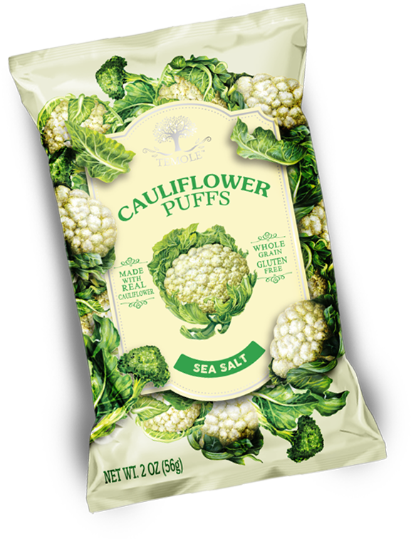 Cauliflower Puffs Snack Packaging PNG Image