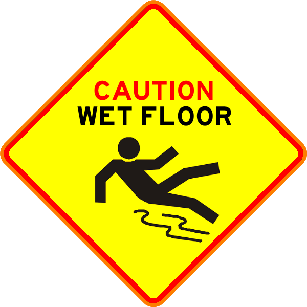 Caution Wet Floor Sign PNG Image