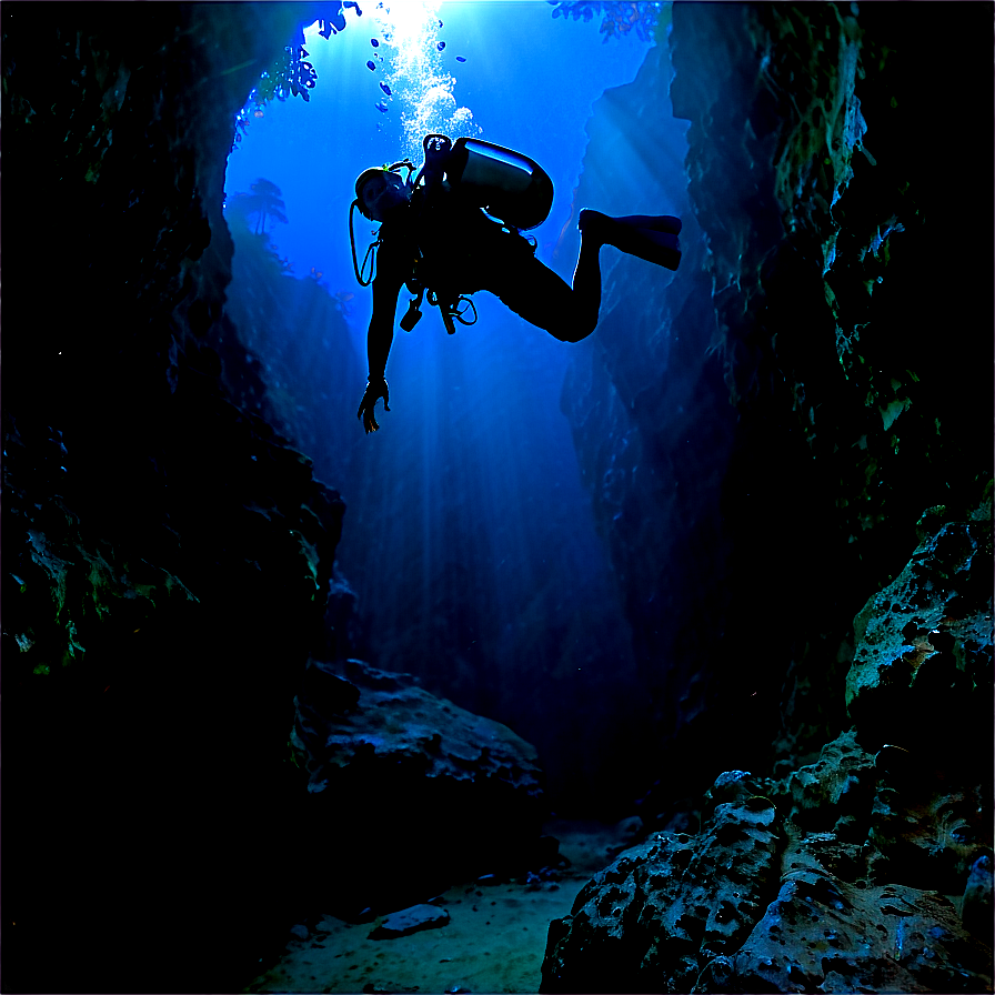 Cave Diving Exploration Png 06242024 PNG Image