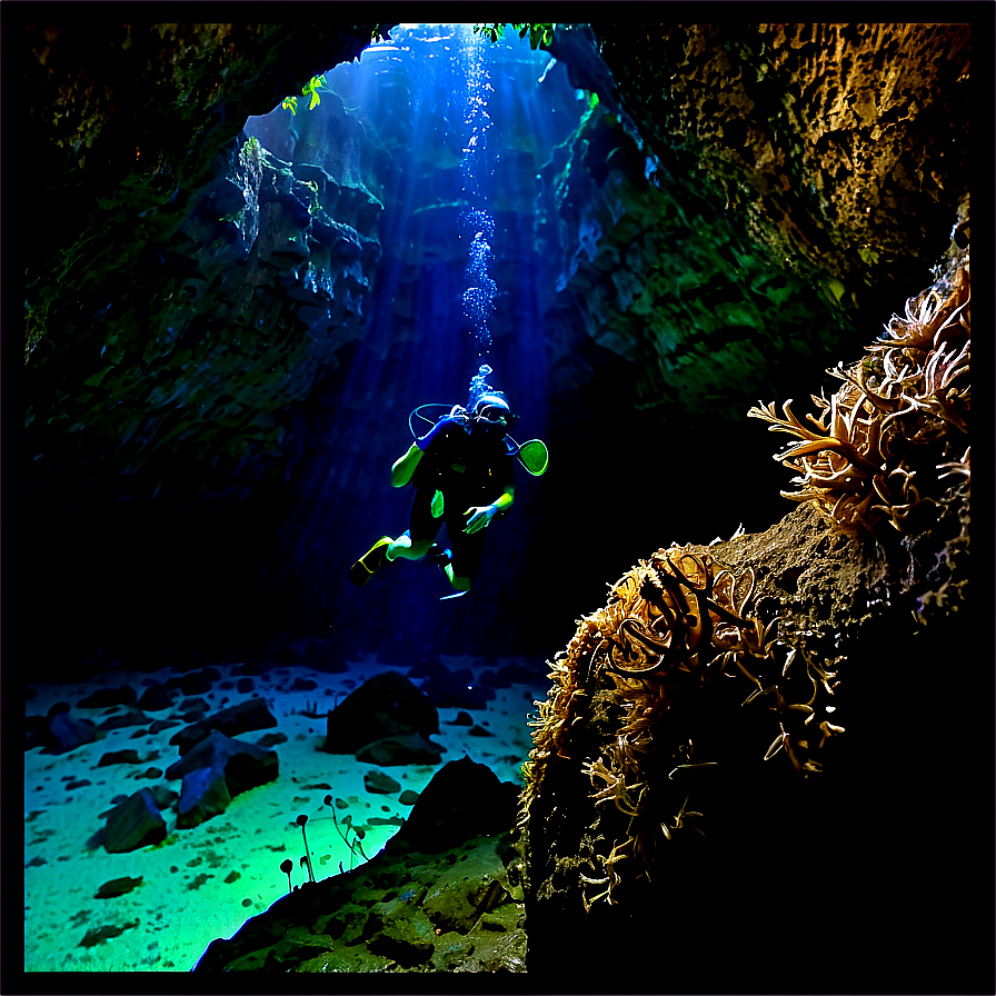 Cave Diving Exploration Png Ojh PNG Image