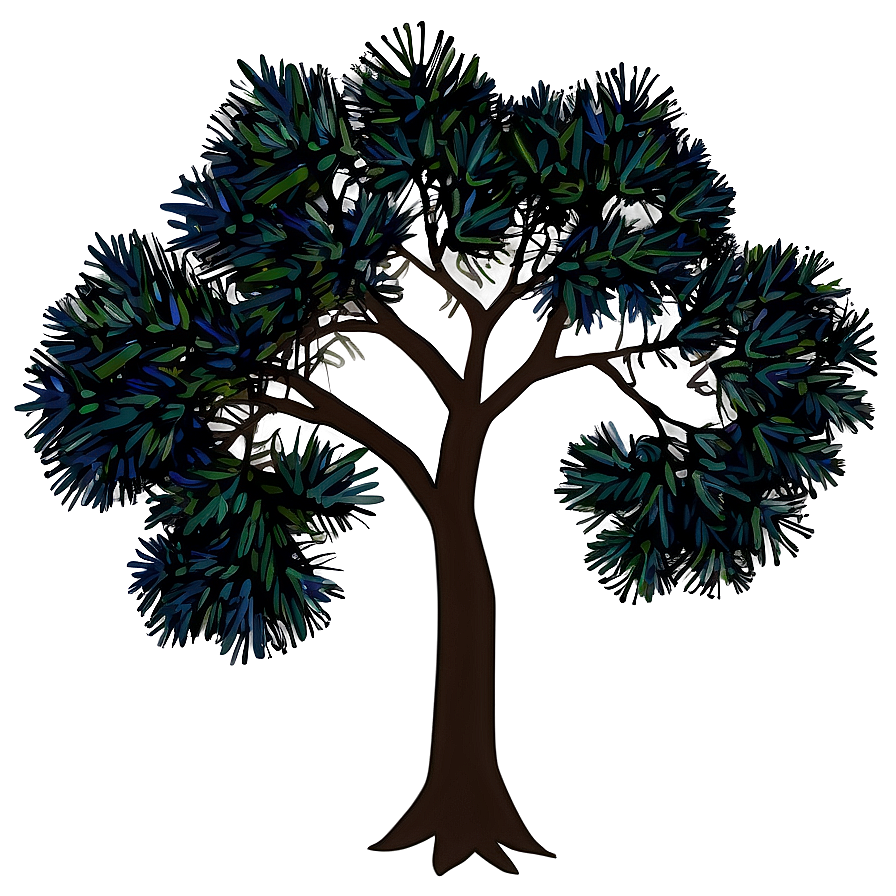 Cedar Tree Line Art Png 27 PNG Image