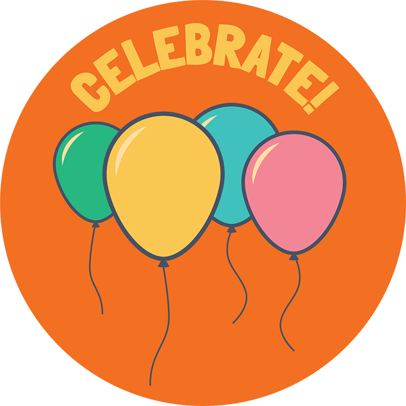 Celebrate Balloons Graphic PNG Image