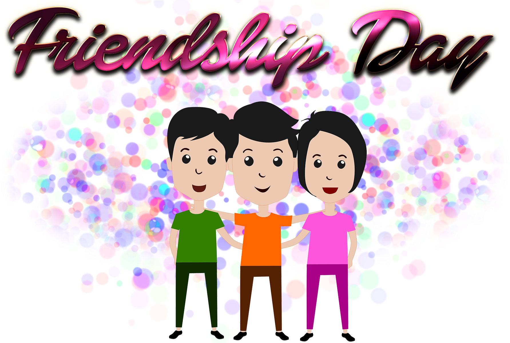 Celebrating_ Friendship_ Day PNG Image