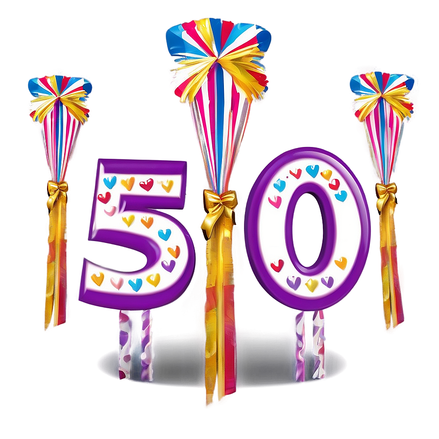 Celebratory 50th Birthday Bash Png Ops98 PNG Image