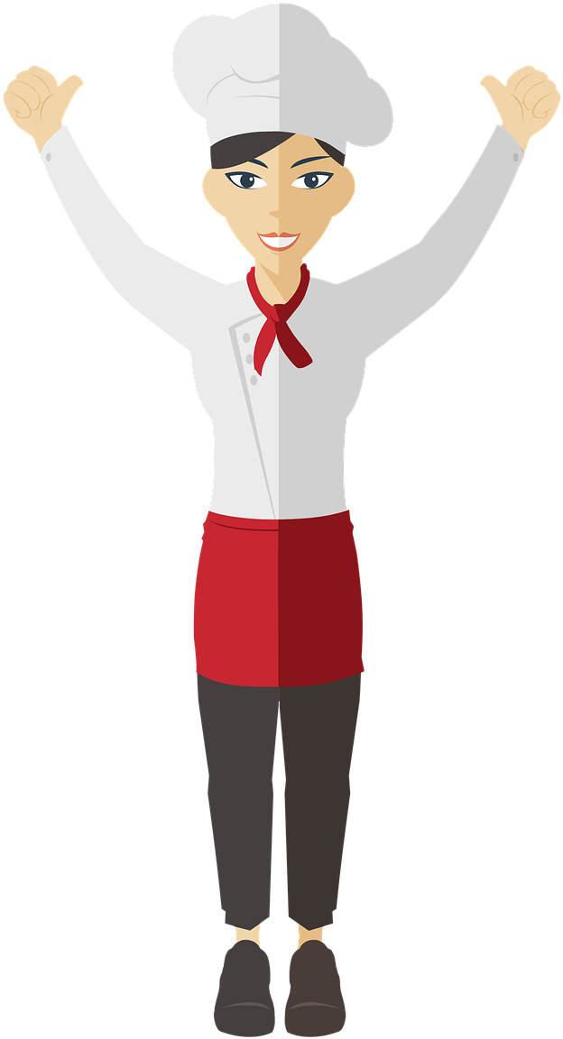 Celebratory Chef Cartoon PNG Image