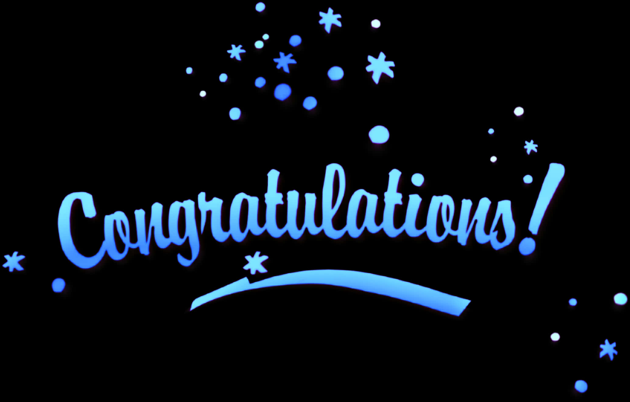 Celebratory Congratulations Message PNG Image