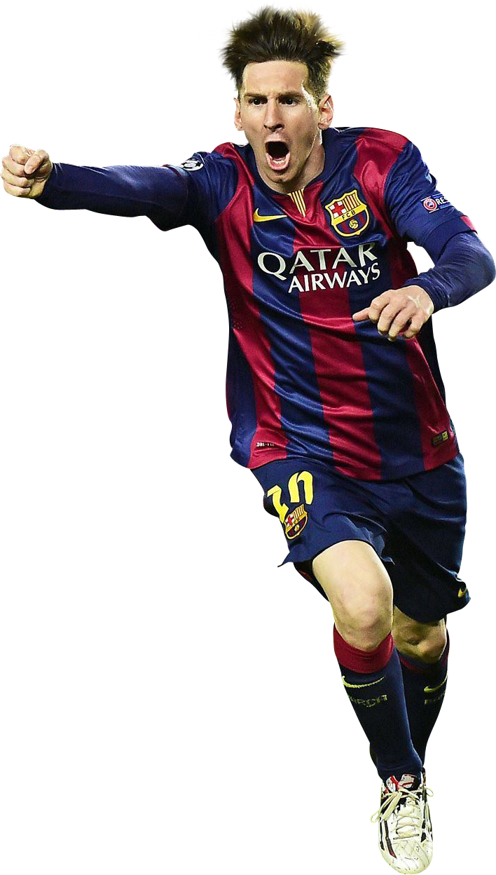 Celebratory Soccer Player F C Barcelona PNG Image