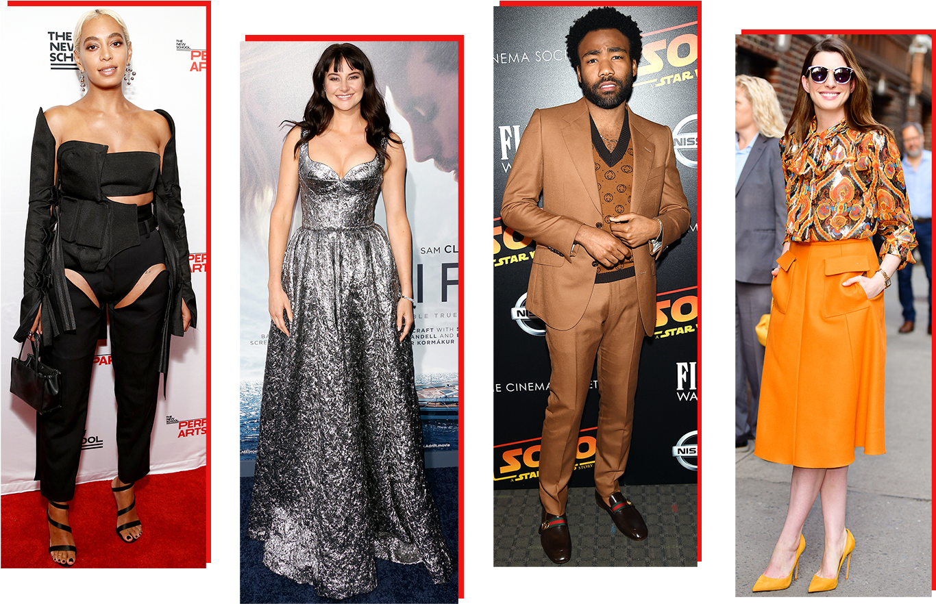 Celebrity Red Carpet Fashion Styles PNG Image