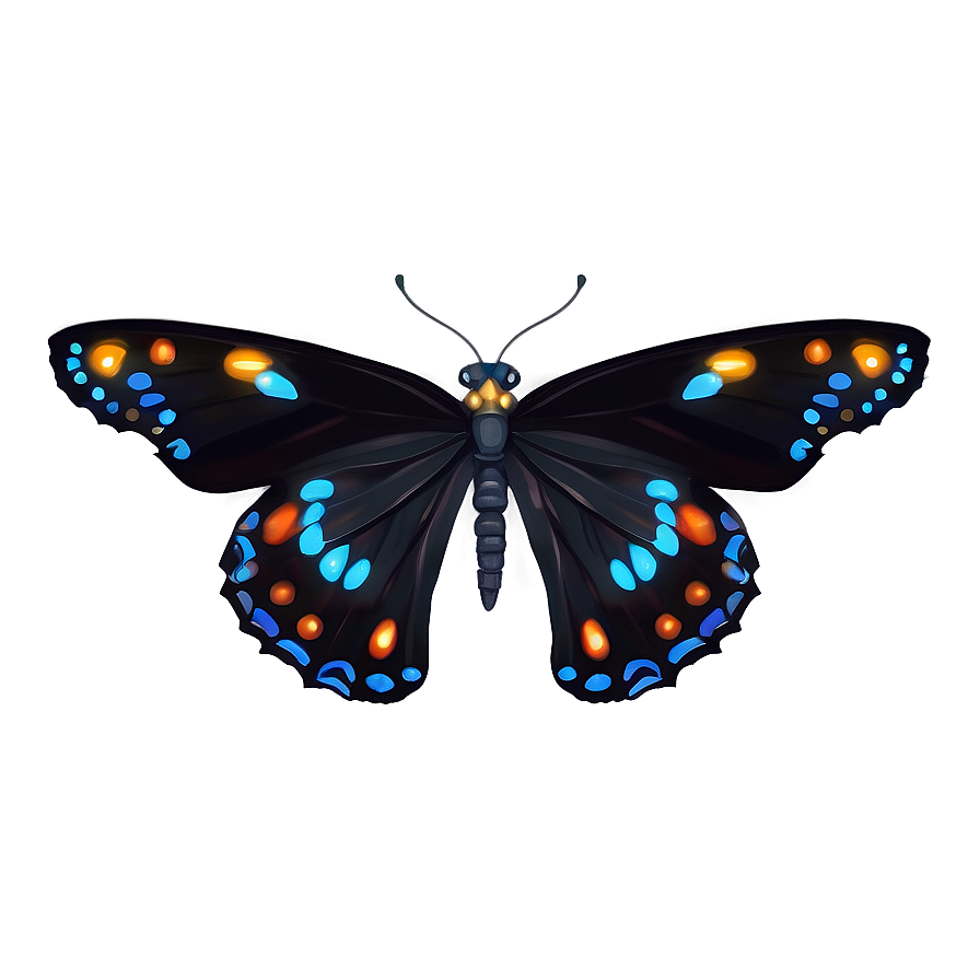 Celestial Black Butterfly Png 06252024 PNG Image