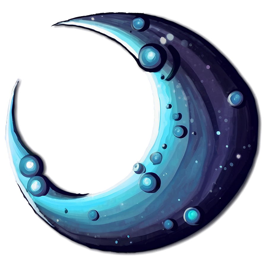 Celestial Crescent Artwork Png Fag39 PNG Image