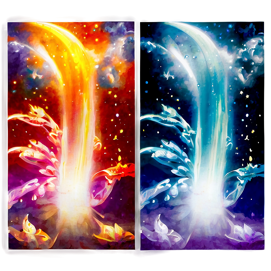 Celestial Radiant Light Show Png Ubg PNG Image