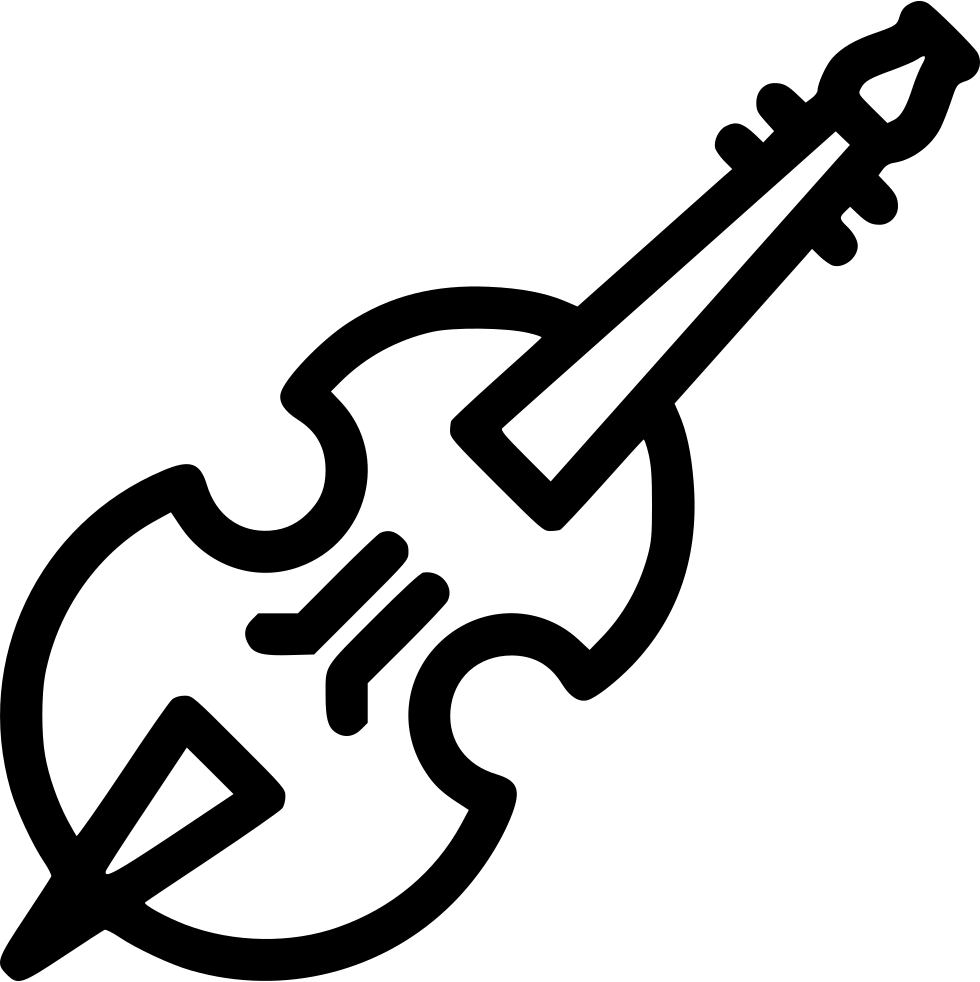 Cello Outline Graphic PNG Image