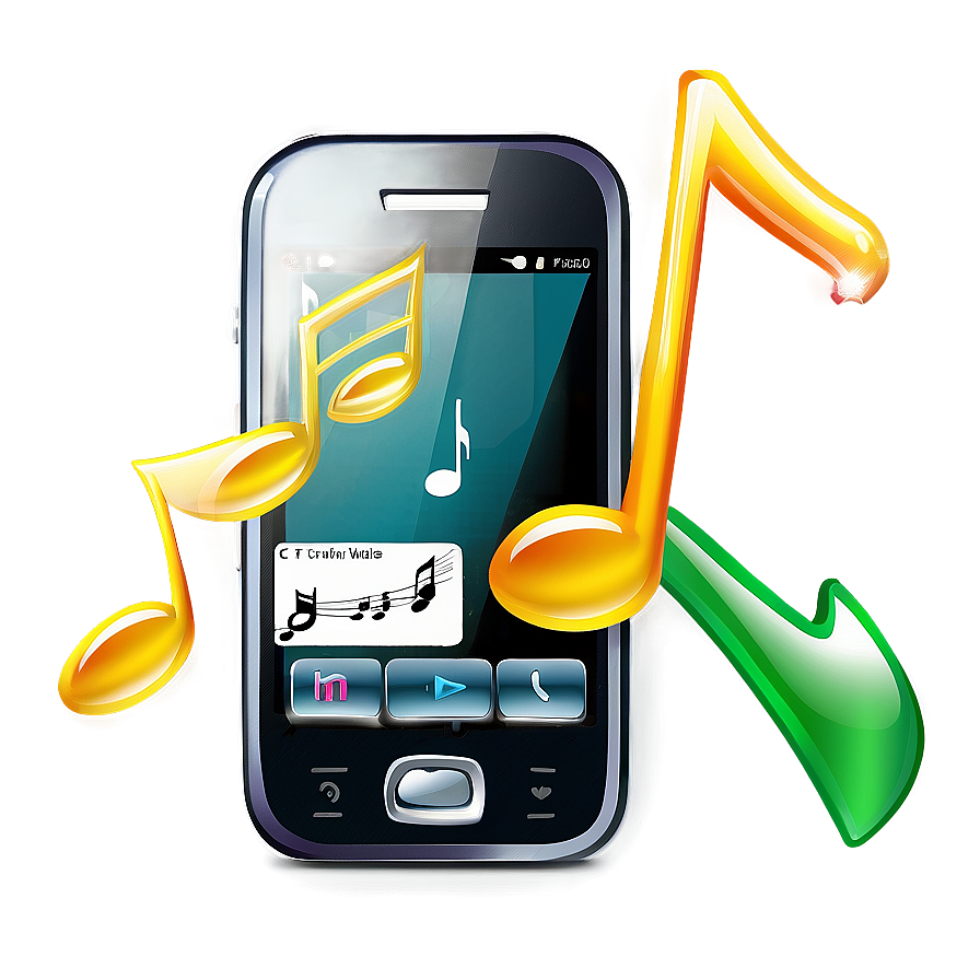 Cellphone With Music Player Png Gmo69 PNG Image