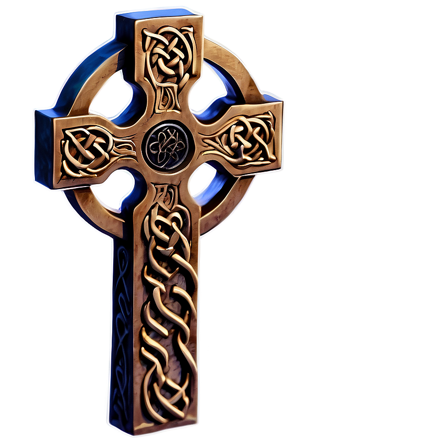 Celtic Cross In Moonlight Png 8 PNG Image