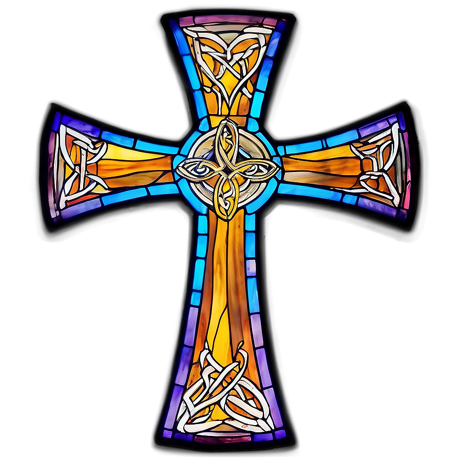 Celtic Cross In Stained Glass Png 43 PNG Image