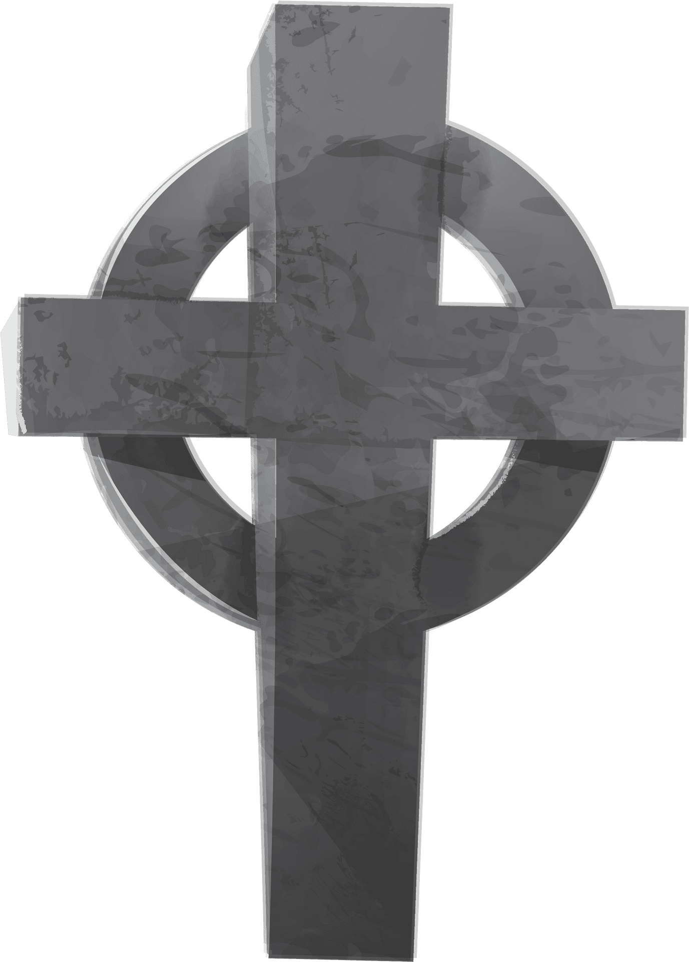 Celtic Cross Tombstone Graphic PNG Image