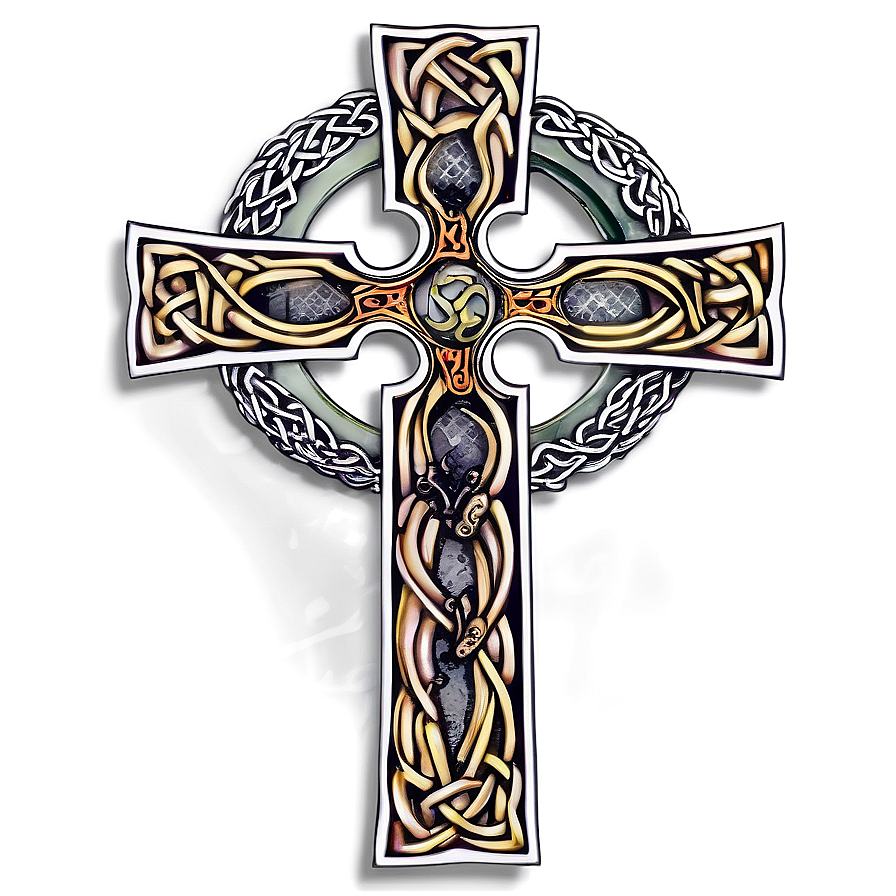 Celtic Cross With Dragons Png 37 PNG Image