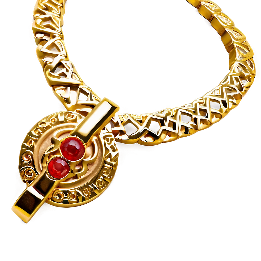 Celtic Gold Necklace Png 06122024 PNG Image