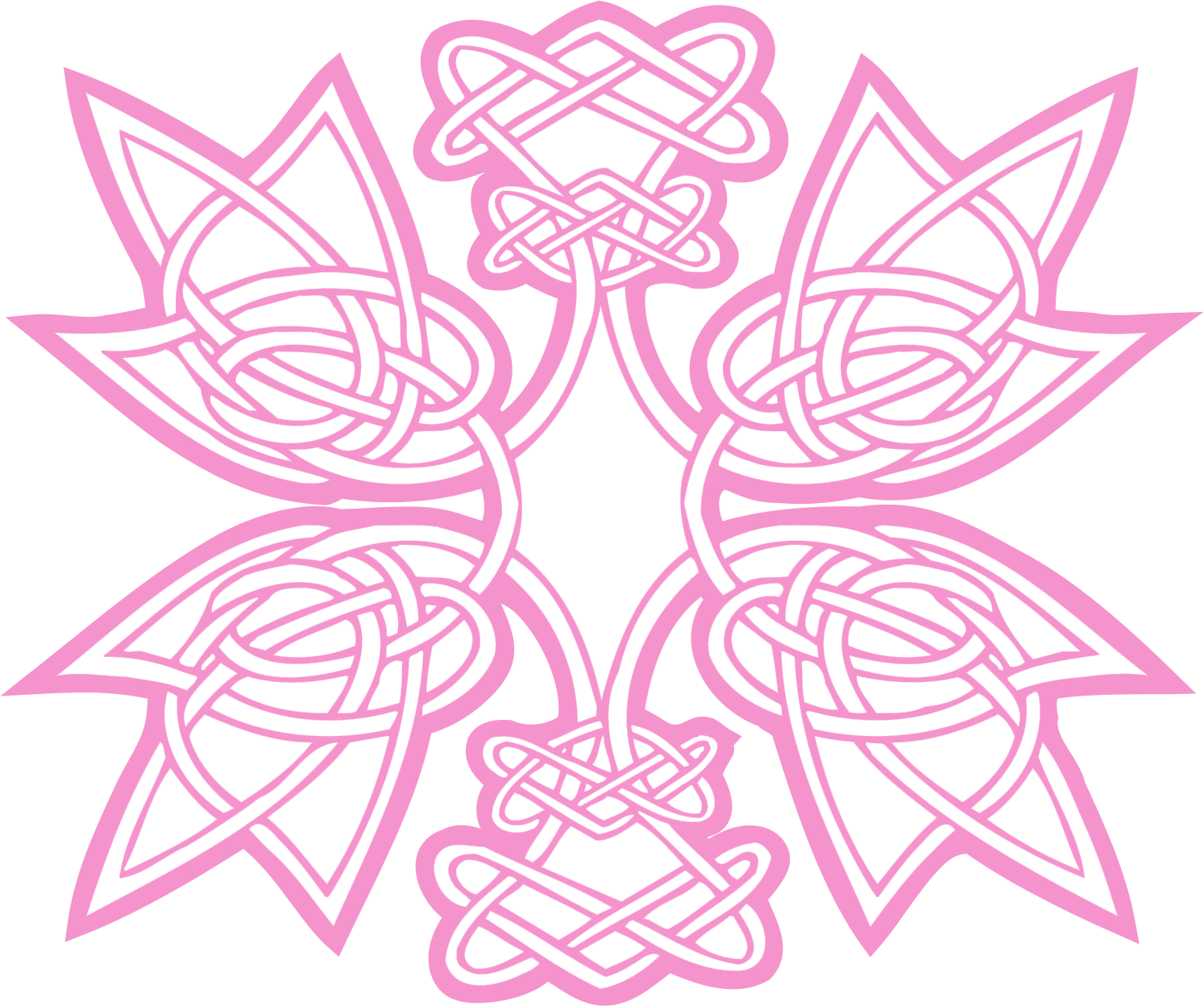 Celtic Knot Floral Ornament Vector PNG Image