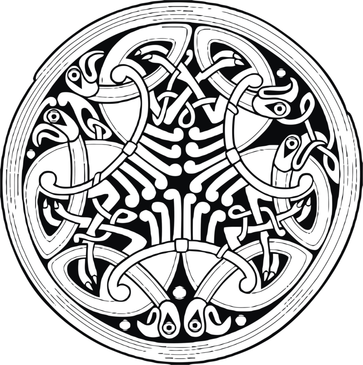 Celtic Knotwork Circle Design PNG Image